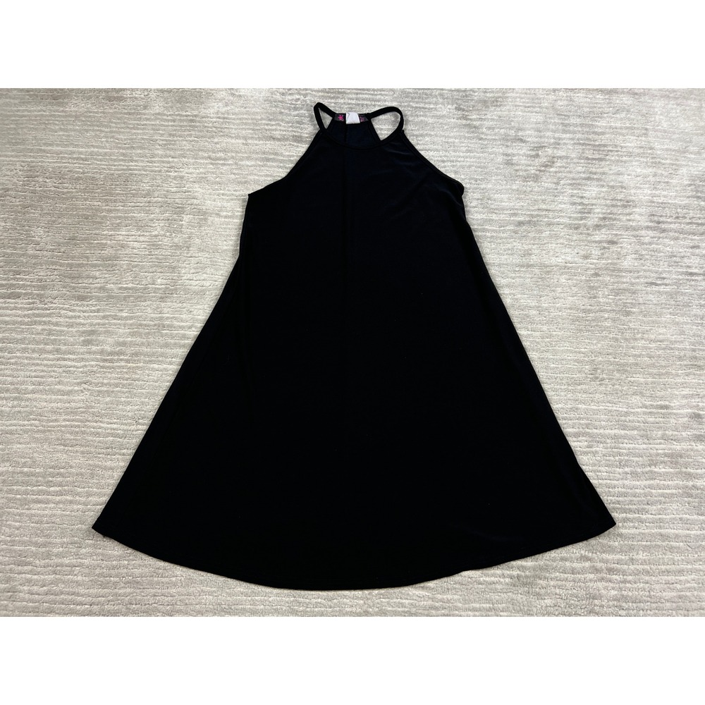 My Michelle Dress Girls Large 12/14 Black Halter Neck A-Line Sleeveless 26097